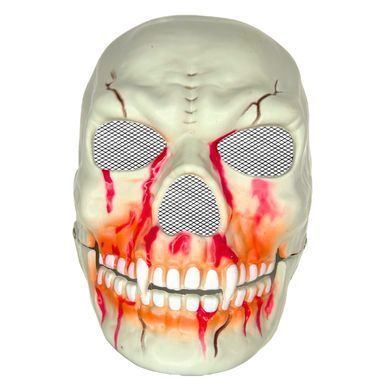 Маска Череп с клыками карнавальная Подвижная челюсть Хеллоуин (Halloween), ассорти 23-187