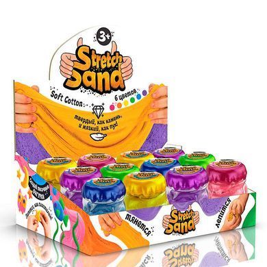 Ігровий пісок (кінетичний) DankoToys Stretch Sand банка 200гр STS-03-01
