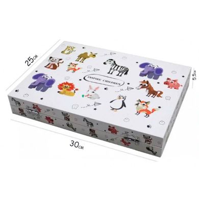Набір для малювання ЛИДЕР Художній чемодан 64 предмета, алюм. чемодан Звірята 002-84