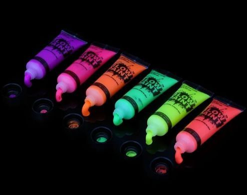 Аквагрим для лица туба 1шт Paint Glow 25мл Неон - Оранжевый