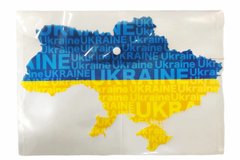 Папка-конверт А4 з кнопкою з принтом ЛИДЕР 2201-212 Мапа України
