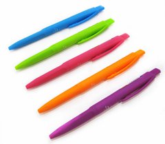 Ручка шариковая Vinson Elegance soft-touch 8055 автоматическая, пишет синим 0,7мм, корпус ассорти, Синий