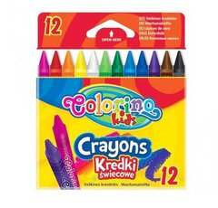 Мелки восковые для рисования цветные Colorino 12цв. 13314