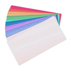 Конверты бумажные DL (220*110) Цветные Набор 25шт, мокрая склейка, ассорти TAE65C-25