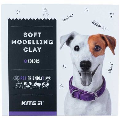 Пластилин восковый Kite набор 8 цв. по 20 гр. Dogs K22-082