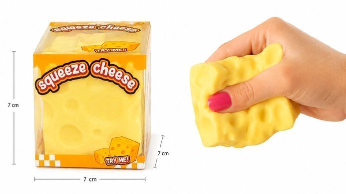 Сквіш антістрес Сир з ароматом Cheese куб 6см 14072