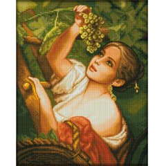 Набір для вишивання Идейка R356 66*80см СТ11 Дівчина з виноградом
