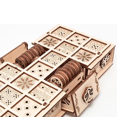 Модель 3D дерев'янна сборна механічна EVA Eco-Wood-Art GAMESET: UR AND SENET 001355