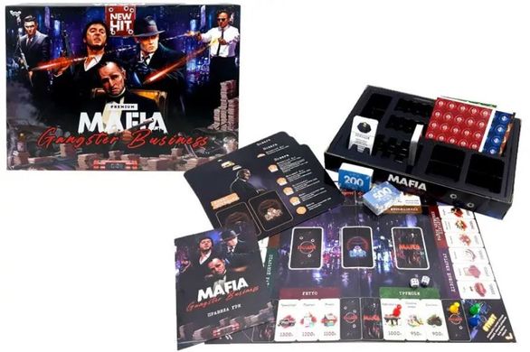 Игра настольная DankoToys DT MAF-03-01U Mafia, Gangster Busines, Premium (укр)