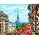 Картина раскраска по номерам на дереве 40*50см 5495 Париж с балкона