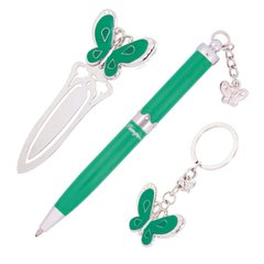 Ручки в наборе Langres Fly 1шт + брелок и закладка для книг, зеленый LS.132001-04