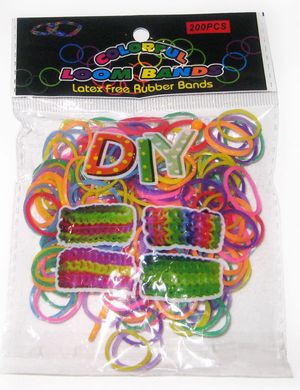 Гумки для плетіння Rainbow Loom 200шт. ароматизовані (ваніль), однотонные микс Асорті 1217 +крючок