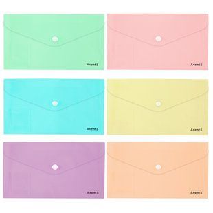 Папка-конверт DL (117*230мм) на кнопке Axent Pastelini 1414-**-A, Неомятный