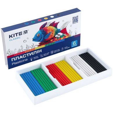 Пластилин Kite набор 6 цв. по 20 гр. Classic K-081
