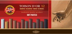 Крейда пастель KOH-I-NOOR TOISON D'OR набір 12шт. коричневі відтінки 8522