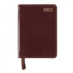 Ежедневник 2025 А6 Leo Planner Aldento 25255*, Коричневый темный