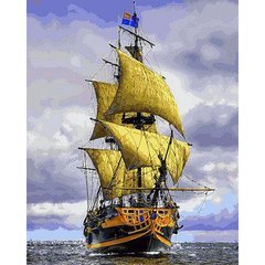 Картина по номер. на холсті 40*50см Бебилон Турбо VP888 Пиратский корабль