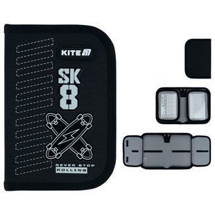 Пенал 1 отделение с 2 отворотами Kite мод 622 Skate K26-622-4