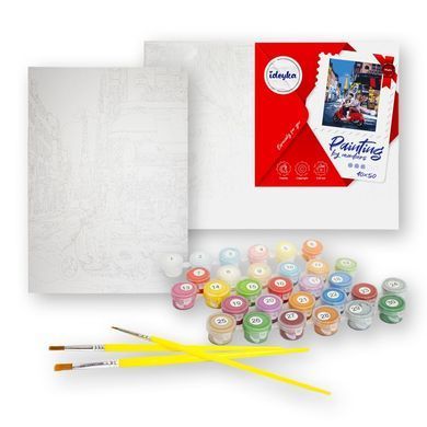 Картина раскраска по номерам на холсте - 25*25см Идейка КН6113 Пушистая лиса