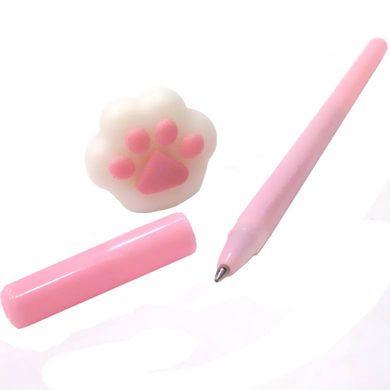 Ручка шариковая с насадкой Cat's Paw ассорти, синяя №01, Зелёный