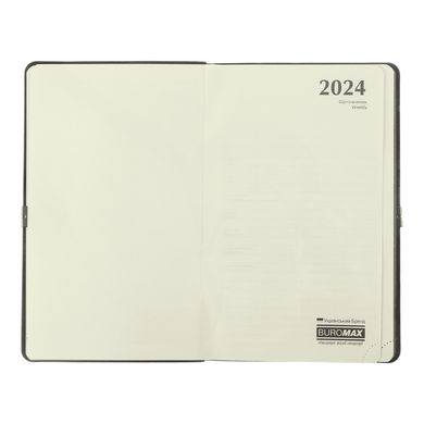 Еженедельник 2025 Buromax А5 Velour BM.2710, Черный