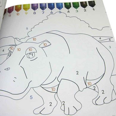 Книжка-розмальовка по номерах 27*27см 6арк ЛИДЕР Colouring Book з наліпками асорті №333