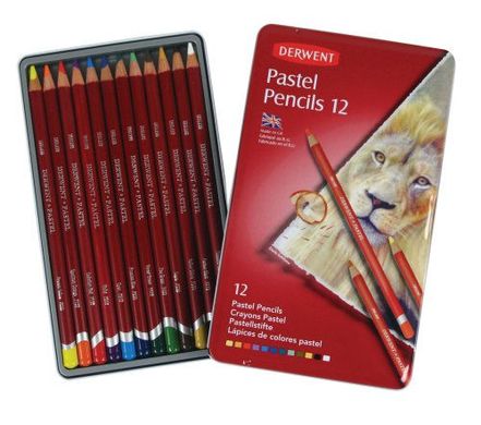 Набір пастельних олівців Pastel Derwent 12шт. мет коробка 32991