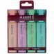 Текстовий маркер набір 4шт Axent Highlighter Pastel 1-5мм 2537-80-A