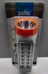 Ліхтарик універсальний Panther LED на акум. USB PT-238