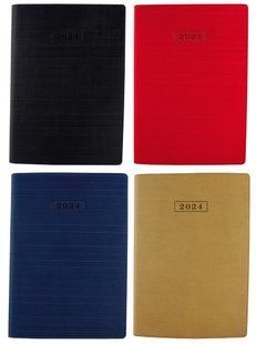 Ежедневник 2024 А5 Optima Stripe O25285, Черный