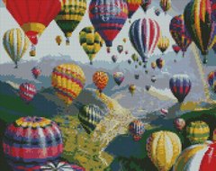 Алмазная живопись мозаика по номерам на холсте - 40*50см Идейка АМО7017 Воздушные шары