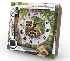 Набір для творчості DankoToys DT EC-01-01 Годинник- вишивка гладью Embroidery clock Єноти