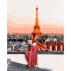 Картина раскраска по номерам на холсте - 40*50см Никитошка GX36079 Над Парижем