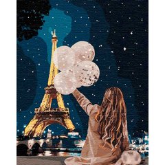 Алмазна мозаїка по номерам на холсті 40*50см Идейка АМО7048 Незабутній вечір в Парижі