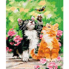 Алмазная живопись мозаика по номерам на холсте 30*40см Никитошка EJ867 Игривые котята