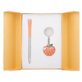 Ручки набір LANGRES 'Apple' 1шт.+брелок помаранчевий LS.122024-11