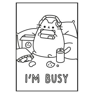 Книжка-розмальовка А4 Yes 4арк з наліпками Pusheen 743229
