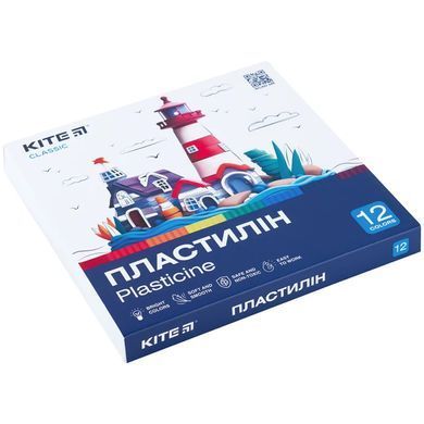 Пластилин Kite набор 12 цв. по 20 гр. Classic K-1086