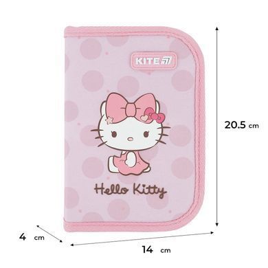 Пенал 1 отделение с 1 отворотом Kite мод 621 Hello Kitty HK26-621-1