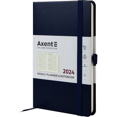 Еженедельник 2024 Axent 12,5*19,5 Partner Strong 8505-24 - синий