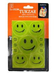Наліпки дитячі Tukzar Tz-15230 "Смайли" 11шт світловідбиваючі