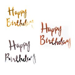 Растяжка праздничная Happy Birthday Буквы рукописные, ассорти 1314-15