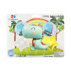 Повітряна кулька ZYBalloon набір 5шт. різного розміру, Динозавр 10116