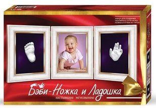 Набор для творчества DankoToys DT БНЛ-01 Отпечаток из гипса Ножка и Ладошка