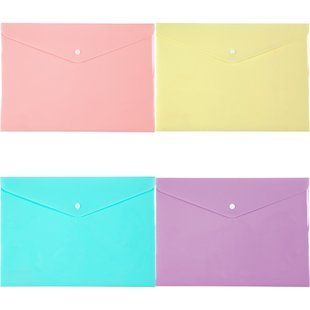 Папка А4 Axent на кнопці Pastelini 1412-**-A, Рожевий