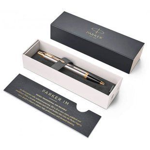 Ручка шариковая Parker 22232-TR IM 17 Brushed Metal GT Тризуб