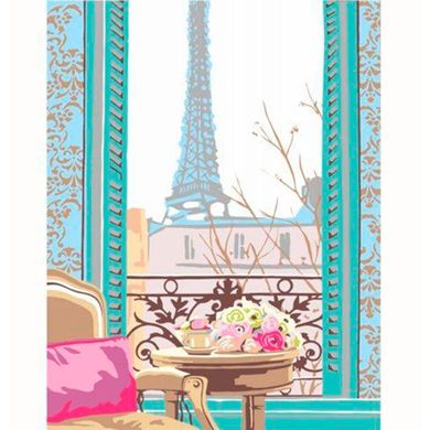 Картина раскраска по номерам на холсте - 35*45см Rosa Premium N0001350 Завтрак в Париже