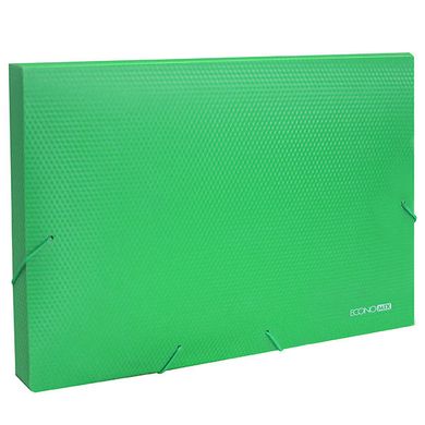 Папка-короб А4 на гумках пластик ECONOMIX 20мм 31401, Зелений