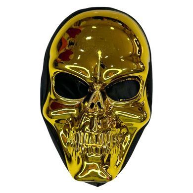 Маска Череп металлизированный карнавальная Хеллоуин (Halloween), ассорти 23-000