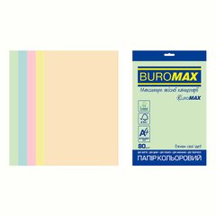 Ксер папір Кольор А4 80г/м 20арк Buromax - Euromax Пастель BM.2721220E, Жовтий